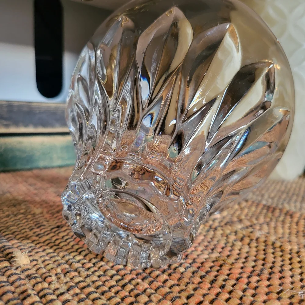 VTG Polonia Lead Crystal 24% Clear Dish 5.5"ร6" Poland - Picture 6 of 6